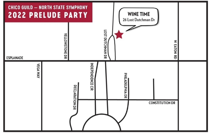 a map to Wine Time winery
